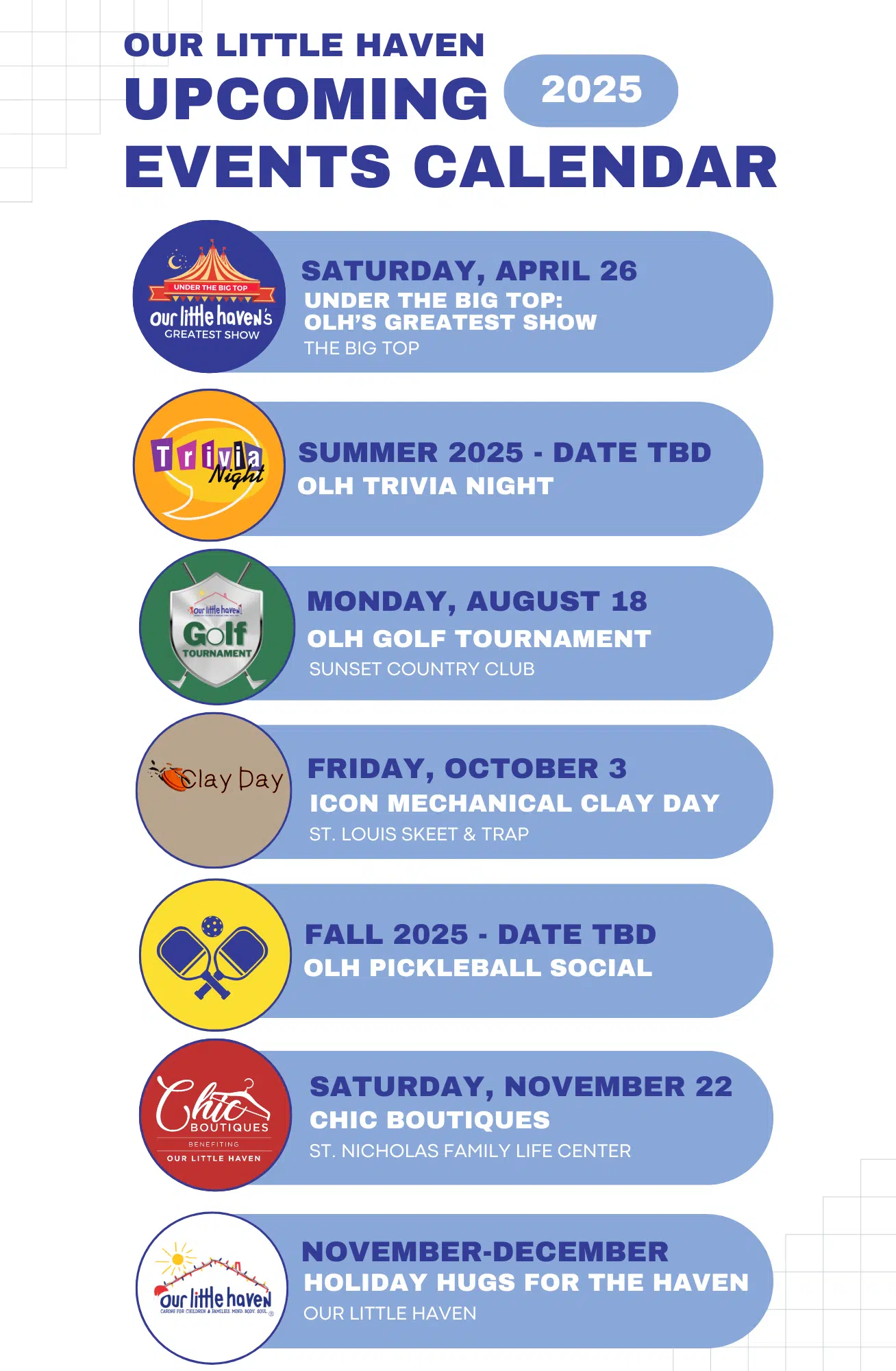 2025 OLH Events Calendar Graphic